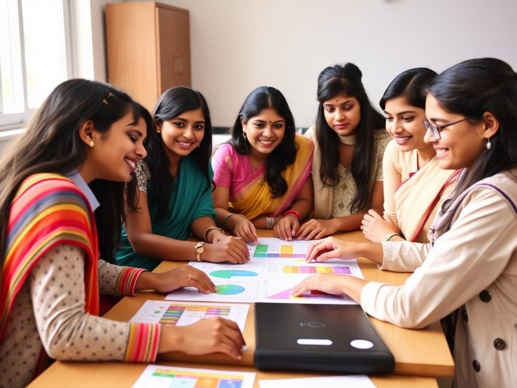 Students working together on a group activity